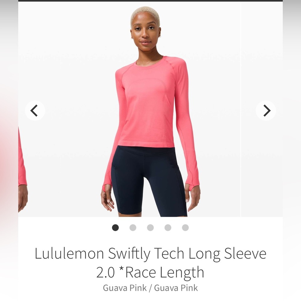 Lululemon Swiftly Long Sleeve Race Length Guava